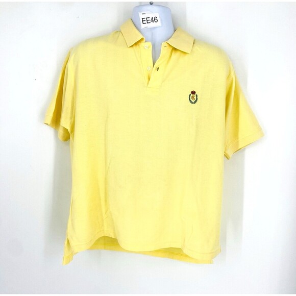 Ralph Lauren Other - Vintage Ralph Lauren Chaps Yellow 100% Cotton Short Sleeve Polo Shirt Medium